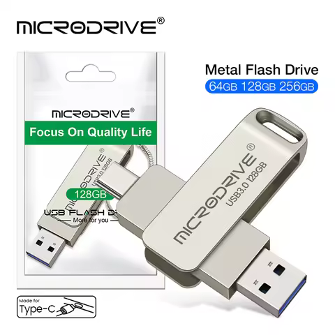 2 in 1 OTG USB 3.0 & usb-C Flash Pen Drive Memory Stick Usb3.0 flash disk 128GB 256G 512G Type C Pen