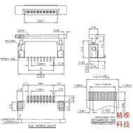 FPC/FFC Connector Connector 1.0mm Pitch 11p 12p 14p 15p 16p Under Drawer