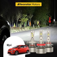 [PERODUA] Myvi 2PCS Car LED Headlight Foglight 120W H4 H8/H11 HB3/9005 Hi/Lo Beam Replacement Lampu 