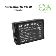 Battery for Nikon EN-EL25 Battery Pack 7.6V 1350mAh Black Camera Battery