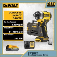 Dewalt 18V/20V Brushless Cordless Impact Driver 1/4" 6.35mm DCF860E1T-B1