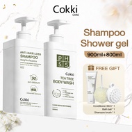 [Double pack very valuable 1+1] Cokki Shampoo+Body Wash 900ml+800ml -pH 5.5 /Anti Dandruff/Hair Loss