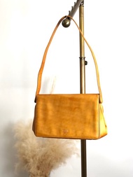 【日本直送 名牌中古包】PRADA 普拉達 側肩包 橘色 Logo PVC vintage 古著 經典 j4ytxn