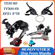 Shimano Tourney groupset Rear derailleur TZ50 6 7 speed TY300fd 7 speed bike groupset 7speed shifter
