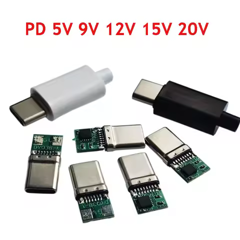 1Set PD/QC Decoy Board Fast Charge 5V 9V 12V 15V 20V module PD 2 3.0 DC trigger cable USB Type-C mal