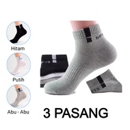 Rumahkaki - (3 Pasang) Kaos Kaki Olahraga Pendek Atas Mata Kaki Pria Wanita / Kaus Kaki New Sport 3/