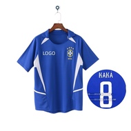 2002 Brazil  Away Retro Edition    Football Jersey Short Sleeve Men's T-shirt 9 RONALDO