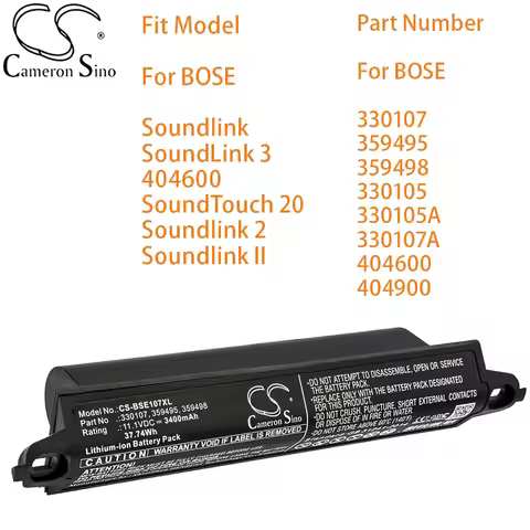Cameron Sino Speaker Battery For BOSE Soundlink SoundLink 3 404600 SoundTouch 20 Soundlink 2 Soundli