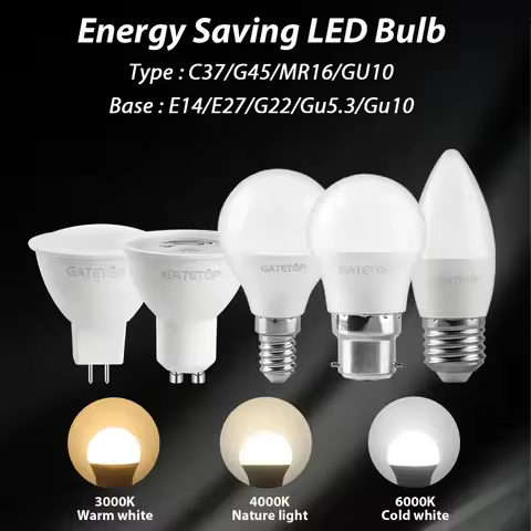 4pcs Mini Led Bulb GU10 GU5.3 Spot Light Lamps E27 B22 E14 AC 220V 120V 5W 6W 7W Warm White Cold Lig