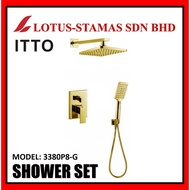 ITTO Gold Concealed Shower Set with Gold Hand Shower, Rain Shower, Bracket and Flexible Hose 3380P8-