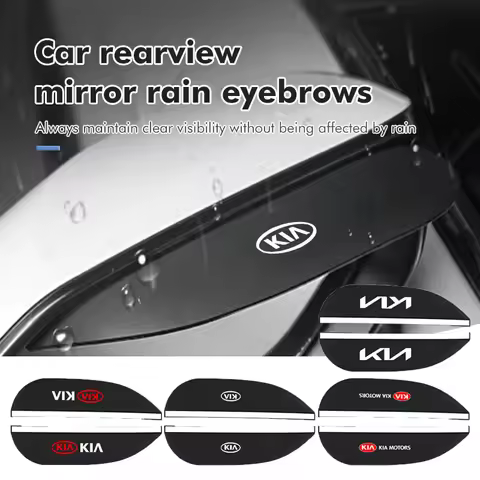 2pcs Car Rear View Mirror Sticker Rain Eyebrow Auot Accessories For KIA K5 K2 Rio Optima Ceed Soul S