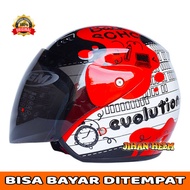 helm wanita gm evolution note sea blue terbaru