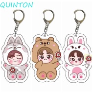 QUINTON Skzoo Pendant Keyring, Double Sided Stray Kids Stray Kids Keychain, Creative Lovely Anime Cartoon Cheems Pet Keychain Unisex