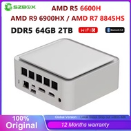 SZBOX Z66 Mini PC AMD Ryzen 6 6600H DDR5 32GB 512GB Windows 11 Pro Desktop Computer Wifi6 BT5.2