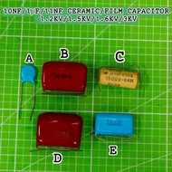 10NF/10.5NF/11NF CERAMIC/FILM CAPACITOR 1.2KV/1.5KV/1.6KV/3KV