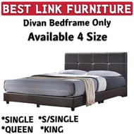 BEST LINK FURNITURE  PVC Divan Bed available Single /Super Single /Queen /King