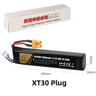 Bongkai Original RC Water Gun Airsoft LiPo Battery 11.1V 3S 2800mAh 30C 5020120 untuk Airsoft BB Air