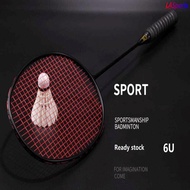 1pcs Badminton Racket 6U G5 LAS Original Full Carbon Fiber 22-25 lbs Badminton Racket with Free Badm