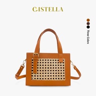 CISTELLA - Women's Summer Landscape Rattan Bag Leather Rattan Bag Women's Handbag Women's Sling Bag 