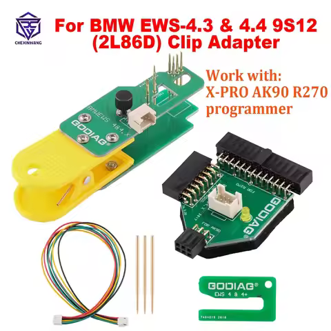 GODIAG For BMW EWS -4.3 & 4.4 9S12 (2L86D) Clip Adapter Work With XPROG-M AK90 R270 Programmer Read 