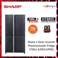 Sha rp 4 Door Inverter Plasmacluster Fridge (700L) SHP-SJF821VMSS