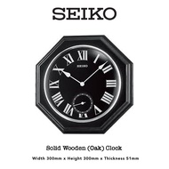 SEIKO CLOCK SOLID WOODEN WALL CLOCK (BLACK ) QXA567K