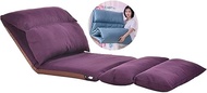 Lazy Sofa Chair Foldable Padded Floor Chair with Adjustable Backrest Thick Seat Cushion Lazy Lounge Sofa Waterproof(Purple) little surprise