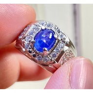 CINCIN ALPAKA MEWAH SAFIR BLUE STAR KUALITAS TOP.