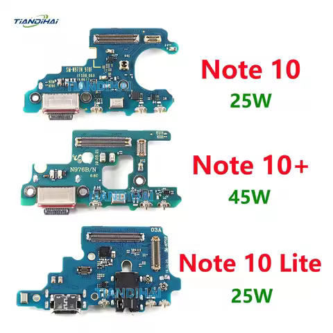 For Samsung Galaxy Note 10 Plus Lite USB Charging Port Board Flex Cable Charger Connector Microphone