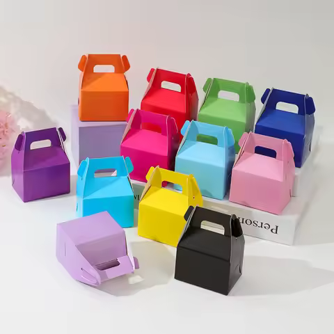 6 pcs Unique Cake Boxes and Candy Boxes for Gift Packaging -Gift Bags Included Packaging Box Cake Bo