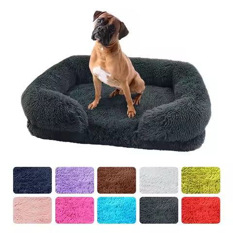 Large Dog Bed Dog Plush Pet Bed Winter Thickened Pad Dog Sleeping Bed Sofa Removable Pad Dog Small L