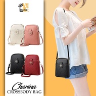 Lucky Charina PU Leather Crossbody Bag for Women Small Purse for Women Floral Buckle Cellphone Purse