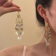 Exotic Tassel Beaded Earrings Bohemian Retro Exaggerated Long Earrings Retro Earrings Earrings 2025.