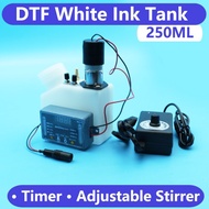 250ml DTF White Ink Tank With Stirrer Timer Adjustable Voltage Power Supply For DTF Printer For Epso