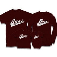 promosi family set t shirt sedondon  HOT SALE