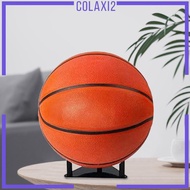 [Colaxi2] Acrylic Ball Stand Rack Decoration Football Stand for Sports Ball Rugby Ball Black
