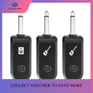 TECHCHIP-2.4G Wireless Instrument Pickup Guitar Transmitter Receiver Plug Play for 6.35mm Audio Inte