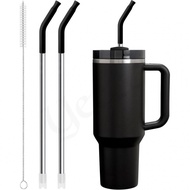 Metal Straw Compatible with  14oz/20oz/30oz/40oz Cup, Long Reusable Stainless Steel Replacement Stra