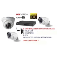 2MP HIKVISION 3 Camera PACKAGE