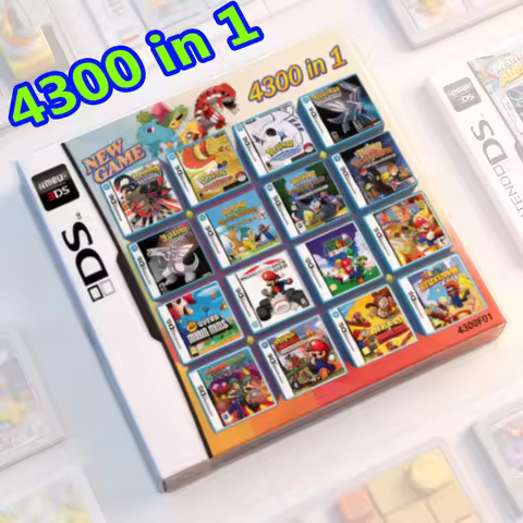 Pokemon Themed Multi-Game Cartridge for DS/3DS/NDSL/2DS-Preloaded with Classic Retro Games, Plug&Pla