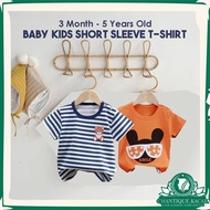 CK Kids Clothes Cotton Short Sleeve T-Shirt Top Cartoon Casual Fashion Summer Wear Boys Girls Baju B
