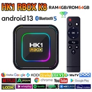 กล่องทีวี HK1 RBOX K8 2024 รุ่นใหม่ 4GB / 64GB RAM Android13 Rockchip RK3528 WIFI6 BT5.0 ของแท้ COD