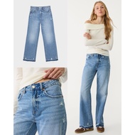 Stradivarius jeans D92 regular wide There Are Details At The Bottom Of The Leg.