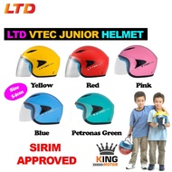 [SIRIM APPROVED] LTD VTEC JUNIOR MOTORCYCLE HELMET-PETRONAS GREEN / MODERN PINK /RED / BLUE / PINK /