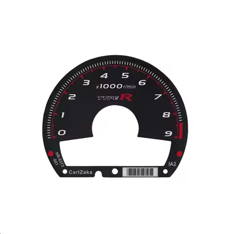 RPM Meter Tachometer Gauge Face for Honda Civic FA5 FG2 FA1 FD1 Type-R Style Black 8000rpm 9000rpm