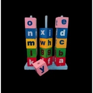 Alphabet building blocks wooden toys