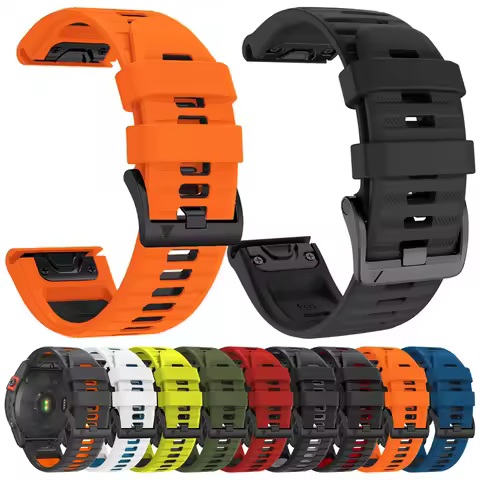 For Garmin Tactix 7 Pro Delta Descent/Quatix 7/6/5 Sapphire/7X Solar Strap Fenix 7X Silicone Correa 