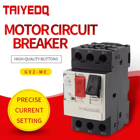 Motor Protection Circuit Breaker 3P Thermal Magnetic Type motor breaker MPCB Circuit Breaker Push Bu