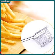  French Fries Deep Frying Fryer Basket Square Stainless Steel Food Cooking Tool