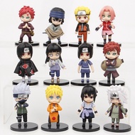 [Ready Stock] Naruto Figure Q Version Sakura Sasuke Gaara Naruto Kakashi Doll Model Cake Decoration 